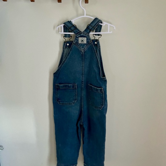 Classic Blue Kids Denim Overalls Little Co - Picture 3 of 5